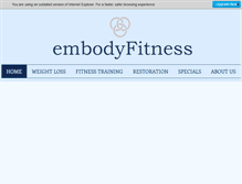 Tablet Screenshot of embodyfitness.net